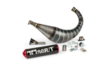 Pakoputkisto Stage6 R/T 70-80 Derbi musta/punainen