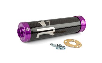 Äänenvaimennin KRM Carbon Hologram 70-90cc violetti