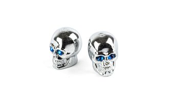 Venttiilikorkit STR8 Skull kromi