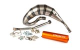 Exhaust Stage6 Streetrace 70cc high mount CNC orange Derbi Senda