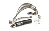 Exhaust SCR Corse Handmade Cross 50/70cc schwarz Rieju MRT 50 high mount