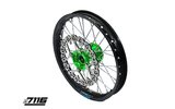 Front Wheel alu 1.4x14" - CNC hub green w/ disc YCF Factory Pitbike