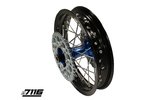 Rear Wheel alu 1.85x12" - CNC hub blue w/ disc + sprocket YCF Factory Pitbike