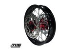 Rear Wheel alu 1.85x12" - CNC hub red w/ disc + sprocket YCF Factory Pitbike