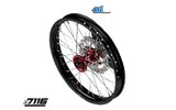 Rear Wheel alu 1.85x14" - CNC hub red w/ disc + sprocket YCF Factory Pitbike