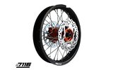 Rear Wheel alu 1.85x14" - CNC hub orange w/ disc + sprocket YCF Factory Pitbike