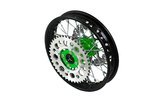 Rear Wheel - CNC hub green w/ disc + sprocket Pitbike YCF50A