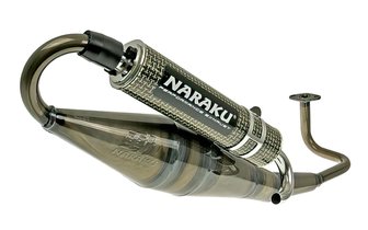 Pakoputkisto Naraku Crossover, GY6, kirkas viimeistely, aramidivaimennin