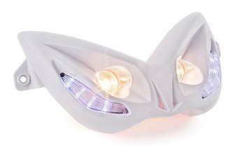 Ajovalo EVO 2 sinisillä LEDeillä MBK Nitro / Yamaha Aerox valkoinen