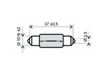 Festoon lamp RMS 12V 5W T11x39