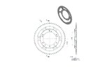 Rear Sprocket 56 teeth Grimeca Peugeot 103 (98mm)