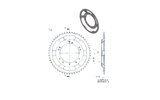 Rear Sprocket 52 teeth Grimeca Peugeot 103 (98mm)