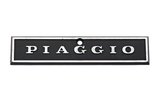 Badge w. trim Piaggio black / chrome