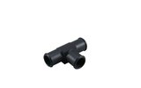 T-connector for coolant hose aluminium black 18mm