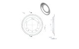 Rear Sprocket 45 teeth Peugeot 103 SPX / RCX (Grimeca 98mm)