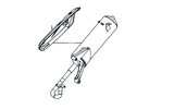 Exhaust Kymco Agility 50cc 4-stroke 10 inch