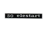 Badge Vespa Elestart 50cc black / chrome