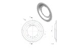 Rear Sprocket 45 teeth Peugeot 103 (94mm)