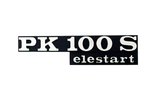 Badge Vespa PK 100 S Elestart black / chrome