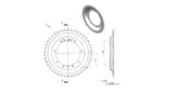 Rear Sprocket 42 teeth RYS 94mm Peugeot 103