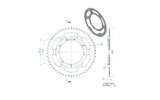 Rear Sprocket 54 teeth MBK 68 / 88 / 89 (d.110mm)