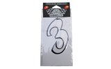 Number Sticker "3" white (9cm)