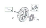 Front Wheel Axle Derbi Senda DRD X-Treme after 2010