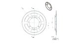 Rear Sprocket 56 teeth Peugeot 103 SP / MV (RYS rims d.94mm)