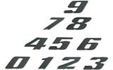 Racing Number Sticker "3" black small