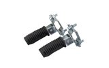 Footpegs rear swiveling square black