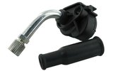 Carburetor Slide Cover with elbow + boot Dellorto 1012