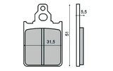 Brake Pads RMS Vespa PX w/ brake disc (VNX2-VLX1-VSX1)