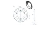 Rear Sprocket 48 teeth Grimeca Peugeot 103 (98mm)