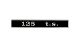 Badge Vespa T.S. 125cc black / chrome