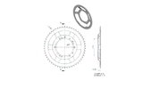 Rear Sprocket BTS steel 54 teeth Peugeot 103 (94mm)