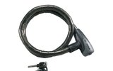 Steel-jacketed cable lock (snake lock), 18x 1000mm, 2 keys