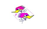 Sticker Woodpecker 14x16cm