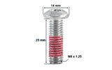 Screw f. brake disc lens head M8 x 1.25 x 25mm Peugeot