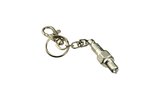 Key Ring spark plug silver