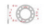 Rear Sprocket Afam steel 49 teeth Kawasaki KX / KXF