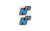 Sticker S50N black - blue 2 pcs. Simson
