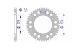 Rear Sprocket Afam aluminium self-cleaning 46 teeth Honda CR / CRF / XR