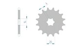Front Sprocket Afam 420 / 15 teeth KX 65 / 85