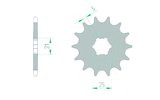 Front Sprocket self-cleaning Afam 13 teeth KX 250 / 500