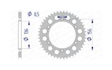 Rear Sprocket Afam aluminium 46 teeth GasGas / Husqvarna