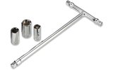 Socket Wrench T-handle 3 sockets