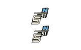 Sticker S51N black - light blue 2 pcs. Simson