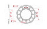 Rear Sprocket Afam steel 45 teeth Yamaha YZ / YZF