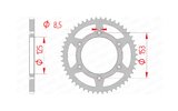 Rear Sprocket Afam steel 52 teeth Honda CR / CRF / XR