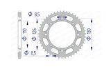 Rear Sprocket Afam aluminium 420 / 46 teeth KX 65